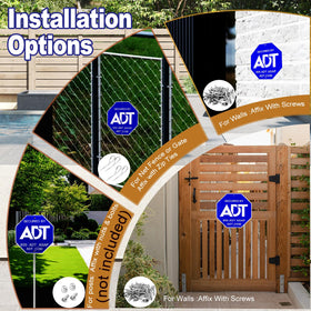 Entinale ADT package includes zip ties and screws; easy mounting options.
