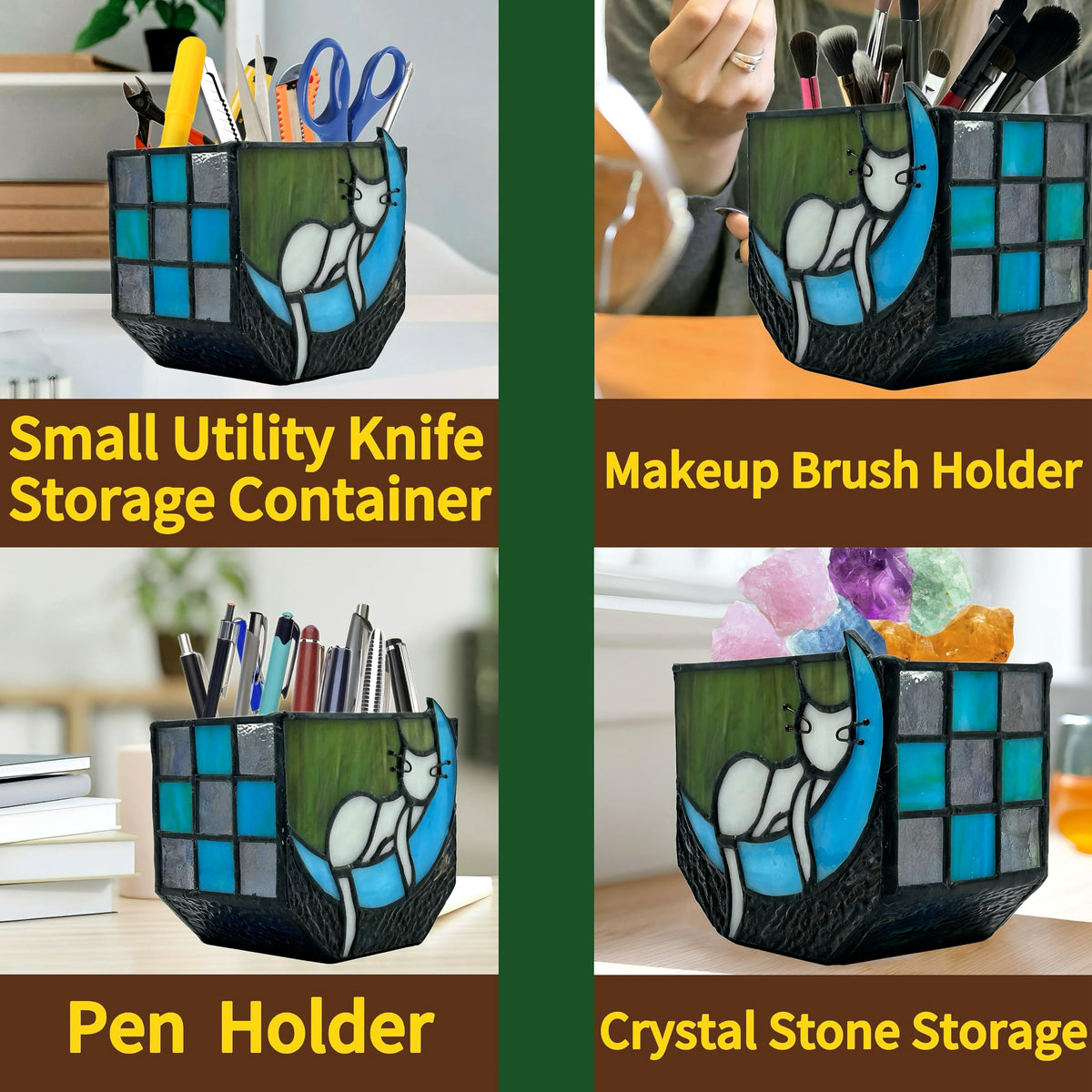 Entlityful copper-frame stained-glass pot blends durability and artistry.