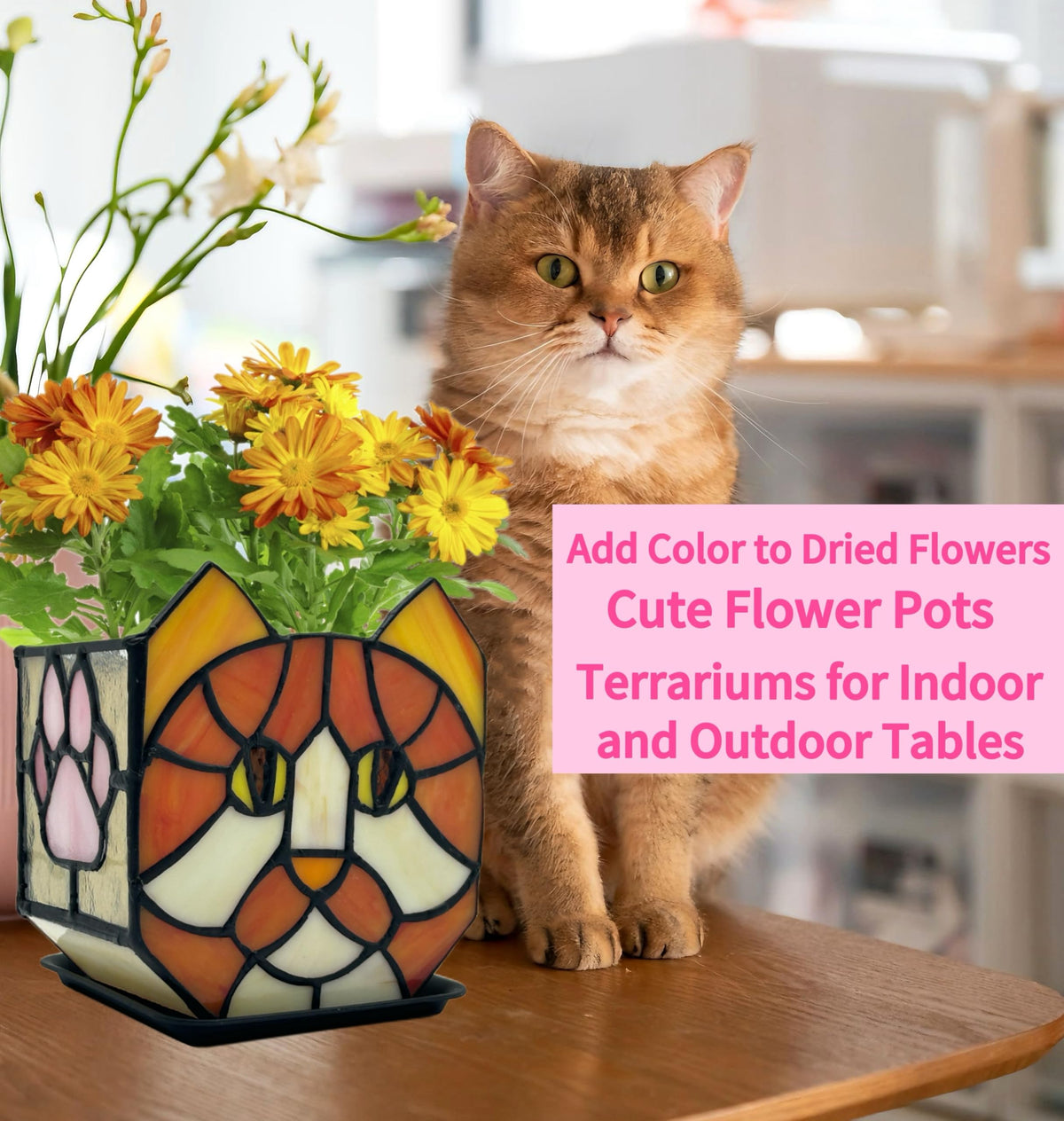 Entlityful versatile cat planter can double as a candle holder.