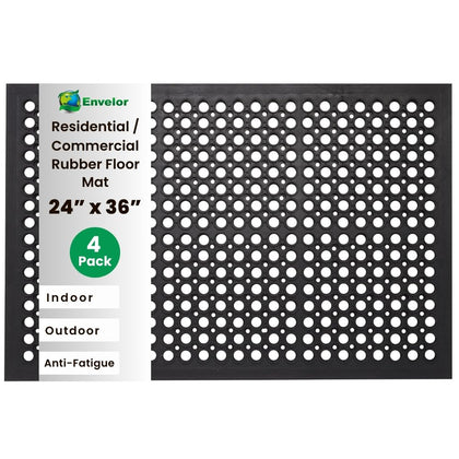 Envelor anti-fatigue mat 4 pack in entryway setup, ideal for high-traffic spaces