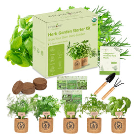 Environet 5 Herb Indoor Garden Kit packaging, ideal gift for home cooks.