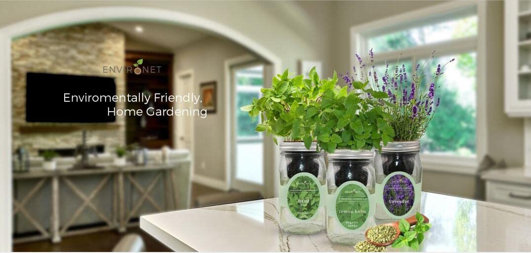 Environet gift-ready herb growing kit for plant lovers