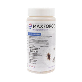 Envu Maxforce Complete granular bait 8 oz package for indoor and outdoor use.