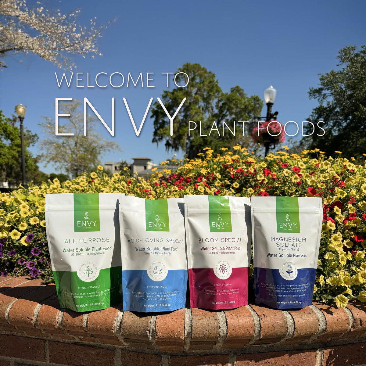 Sealable ENVY pouch keeps calcium nitrate fresh for storage.