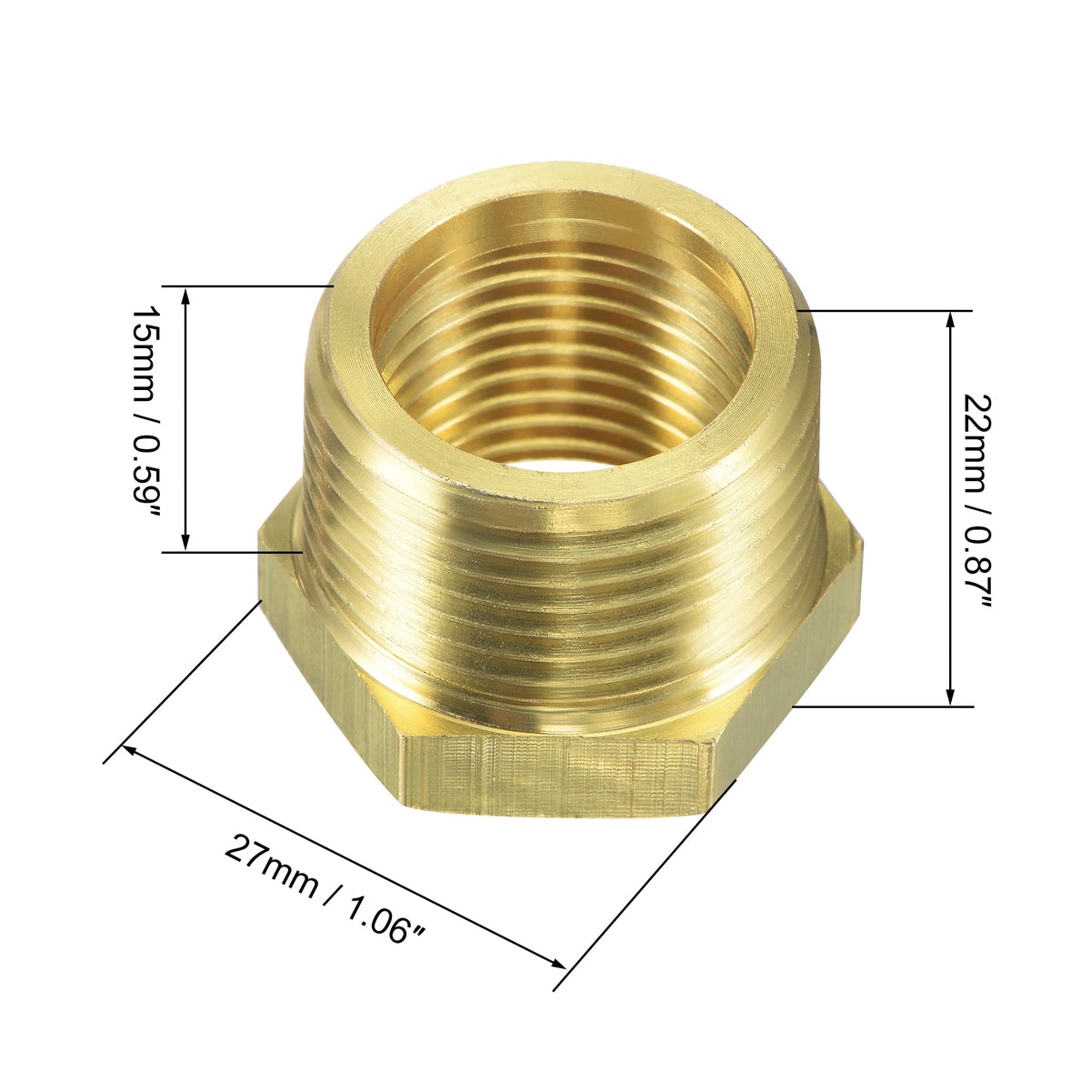 Enyolidimk brass connector closeup shows durable, corrosion-resistant construction for outdoor use.
