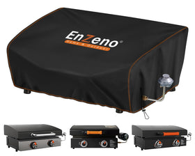 Enzeno griddle cover front view protects a 22-inch griddle from rain and sun