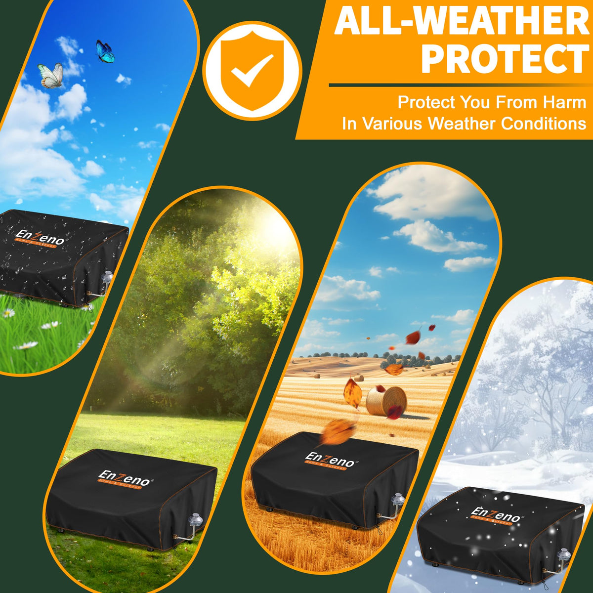 Enzeno griddle cover storage ready for camping setups and outdoor kitchens