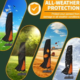 Enzeno offset umbrella protection on patios and poolside.