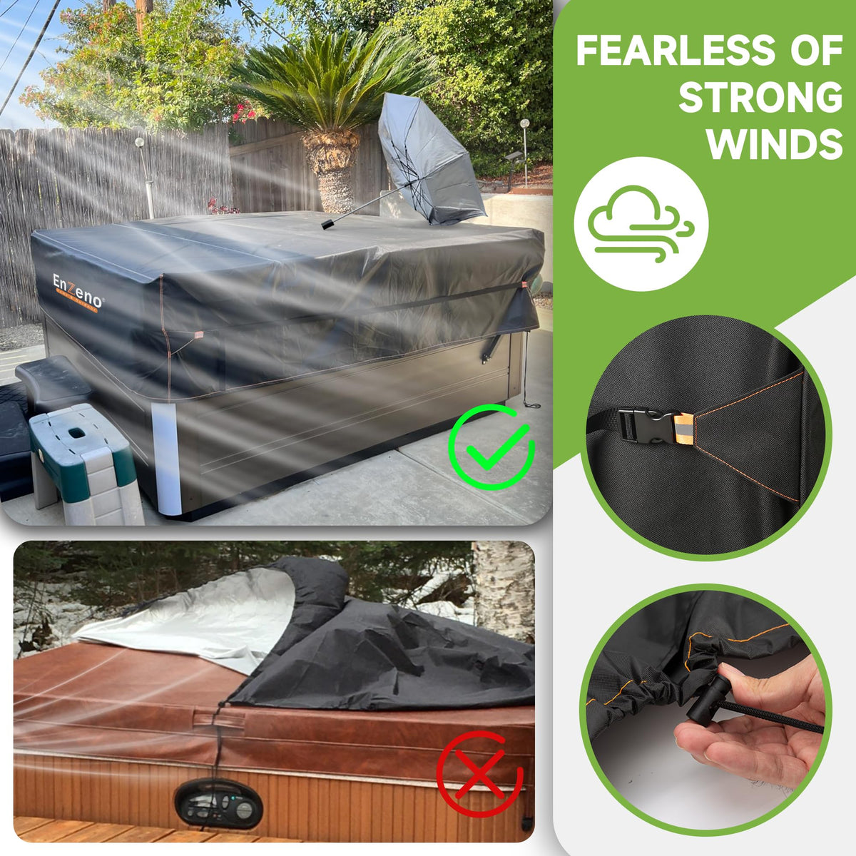 Enzeno 420D Oxford fabric with UV coating guarding against sun and rain