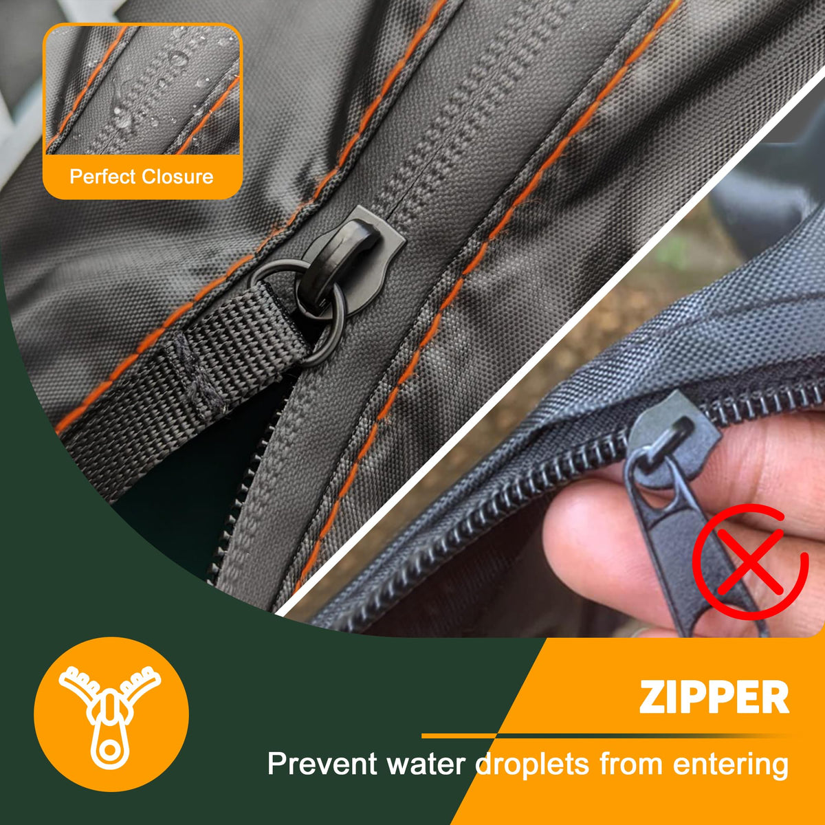 Enzeno oxford fabric offers UV resistance and color retention.