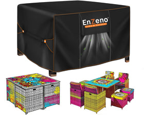 Enzeno patio cover waterproof for 60in by 60in square table and chairs