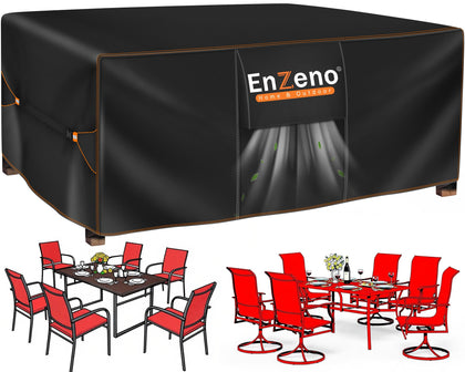 Enzeno patio cover shields rectangular 72x36x28 furniture from rain and sun.