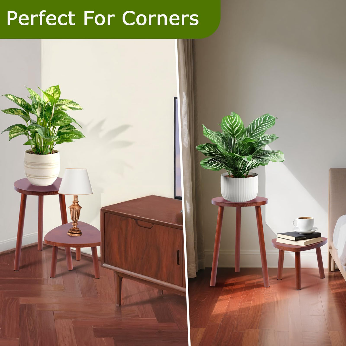 Eocogup indoor plant stand fitting tight corner without clutter