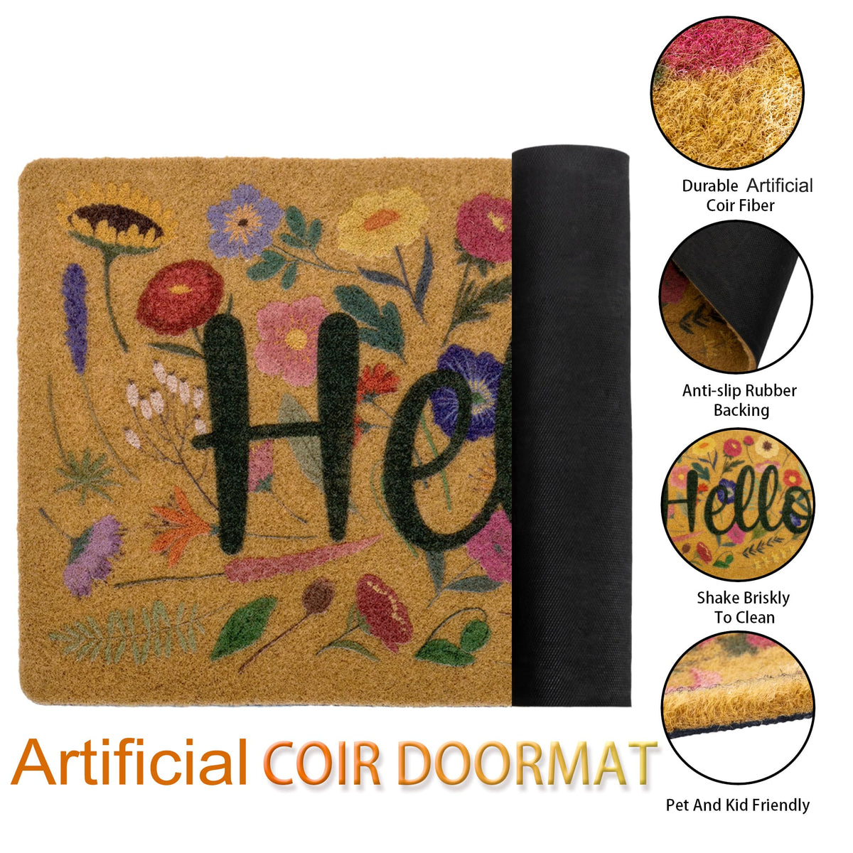 Eohak easy-clean door mat resists dirt with quick shakes and light rinses.