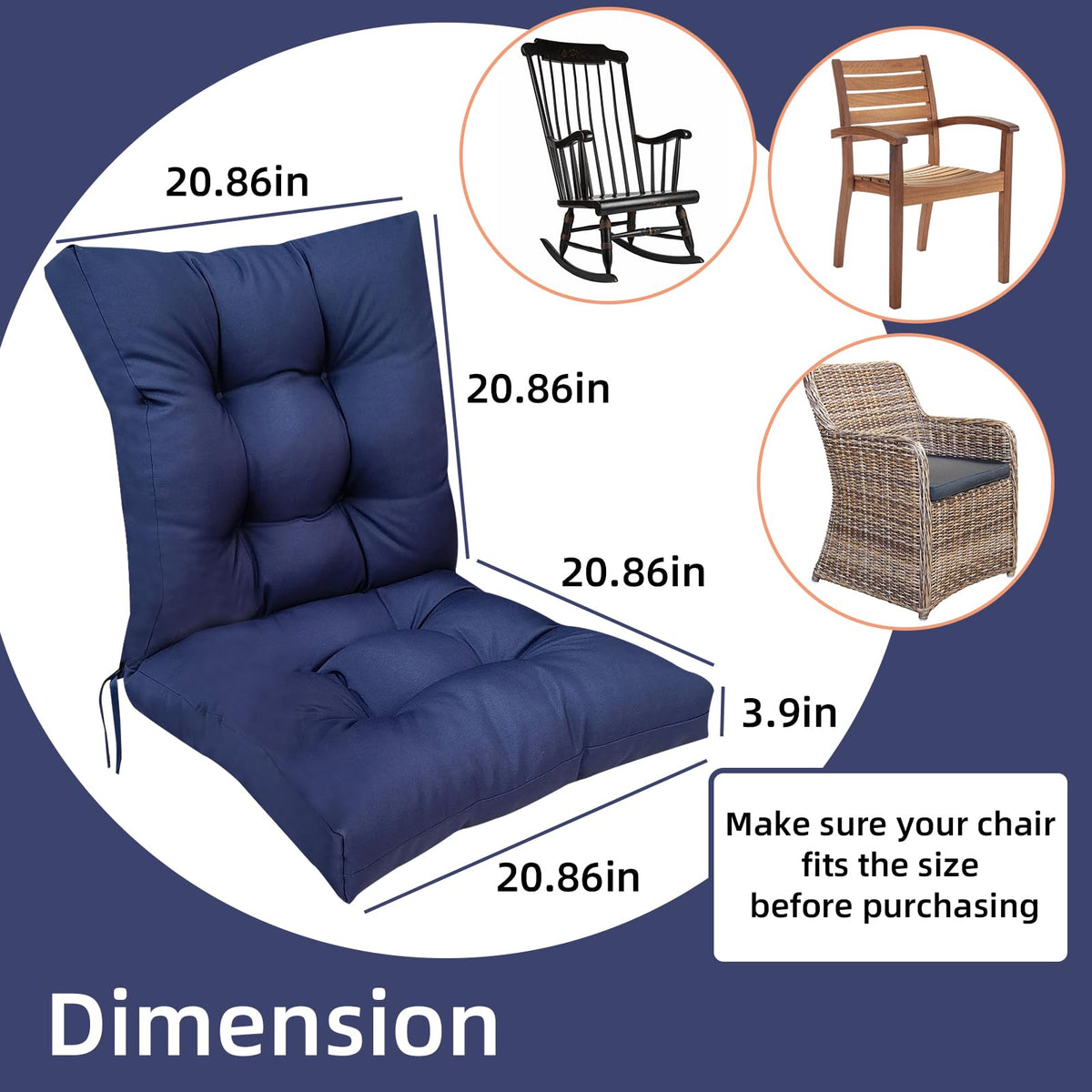 eoieov garden cushions designed for outdoor dining chairs or indoor benches.