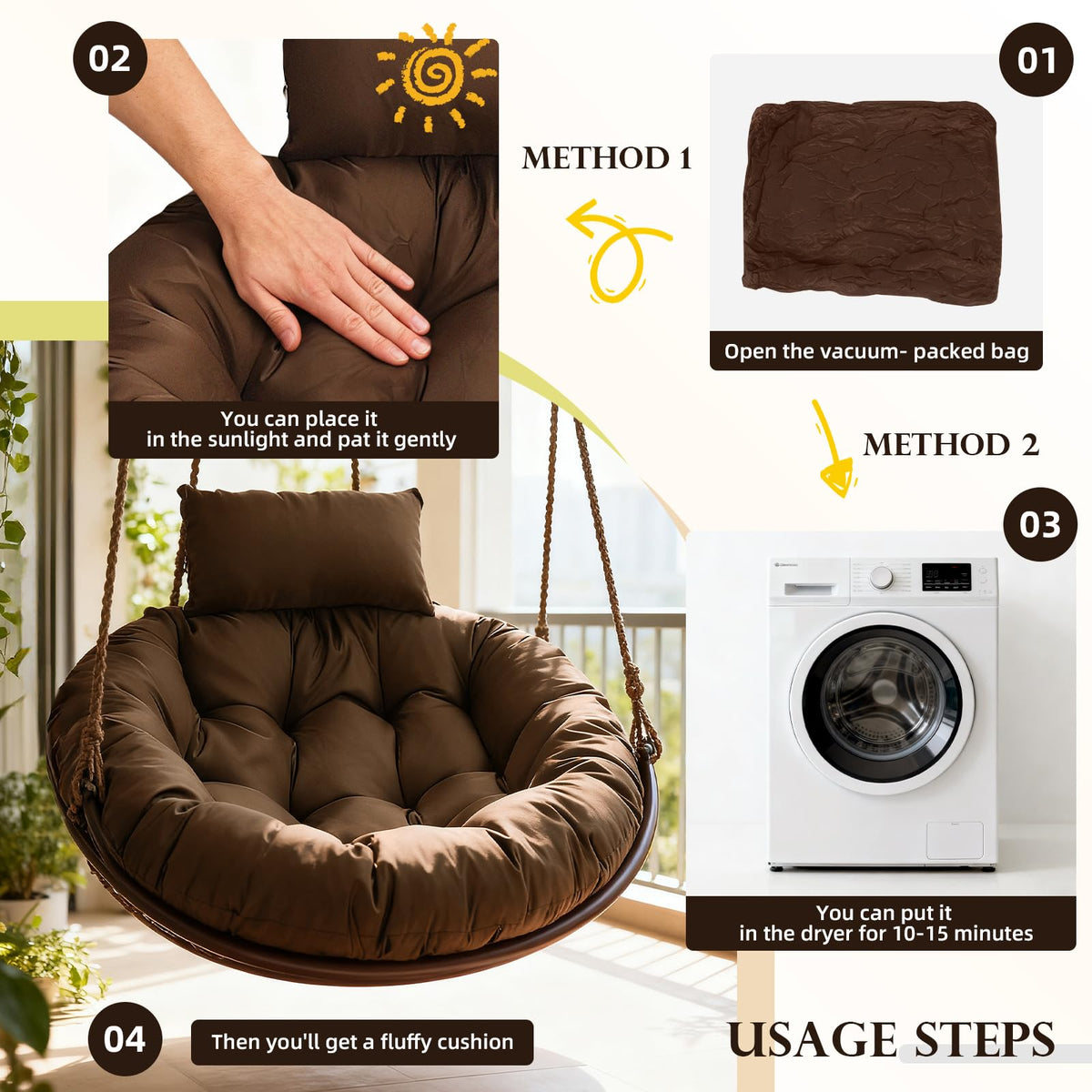 Eoieov ideal for porch, patio, balcony and yard.