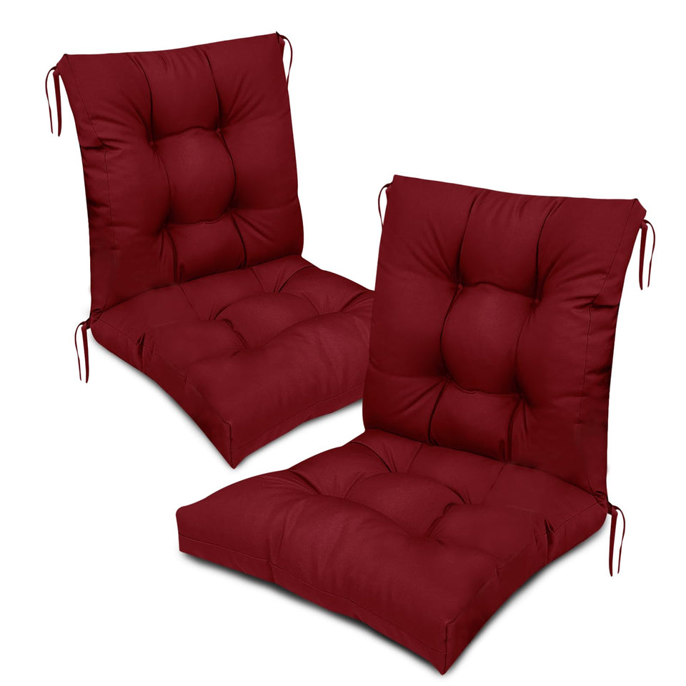 eoieov outdoor wicker chair cushions with flower print and back ties for secure seating.