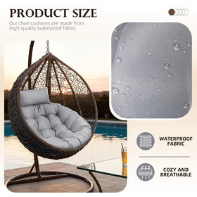 Eoieov cushion with ties keeps it securely fixed to chairs.