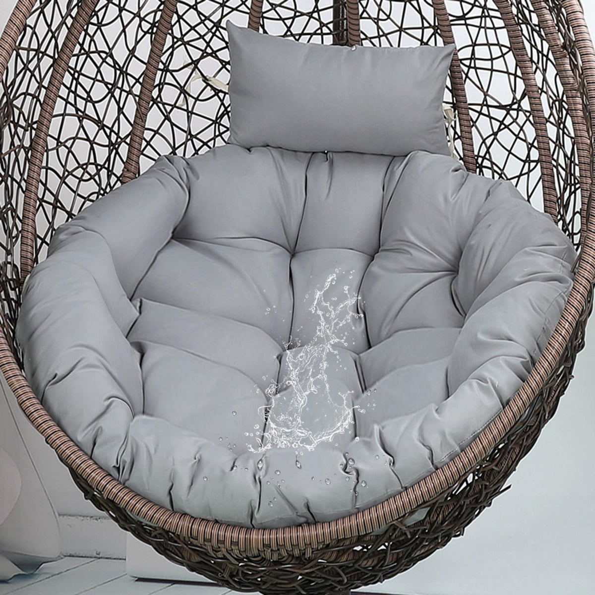 Eoieov swing egg chair cushion cover for outdoor protection and easy washing.