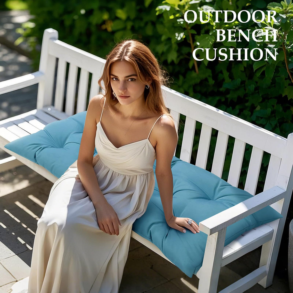 Eoieov thick cushion suited for garden chairs and window seats
