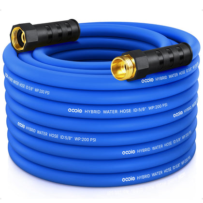 EOOIO heavy-duty garden hose 75ft ready for reliable outdoor watering and easy transport.