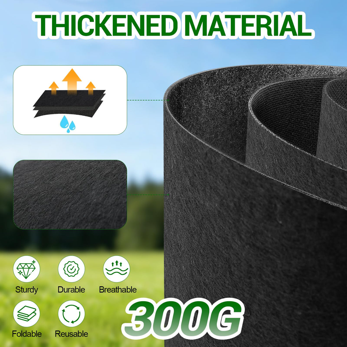 EOKOICA grow bag demonstrates drainage and moisture control features.