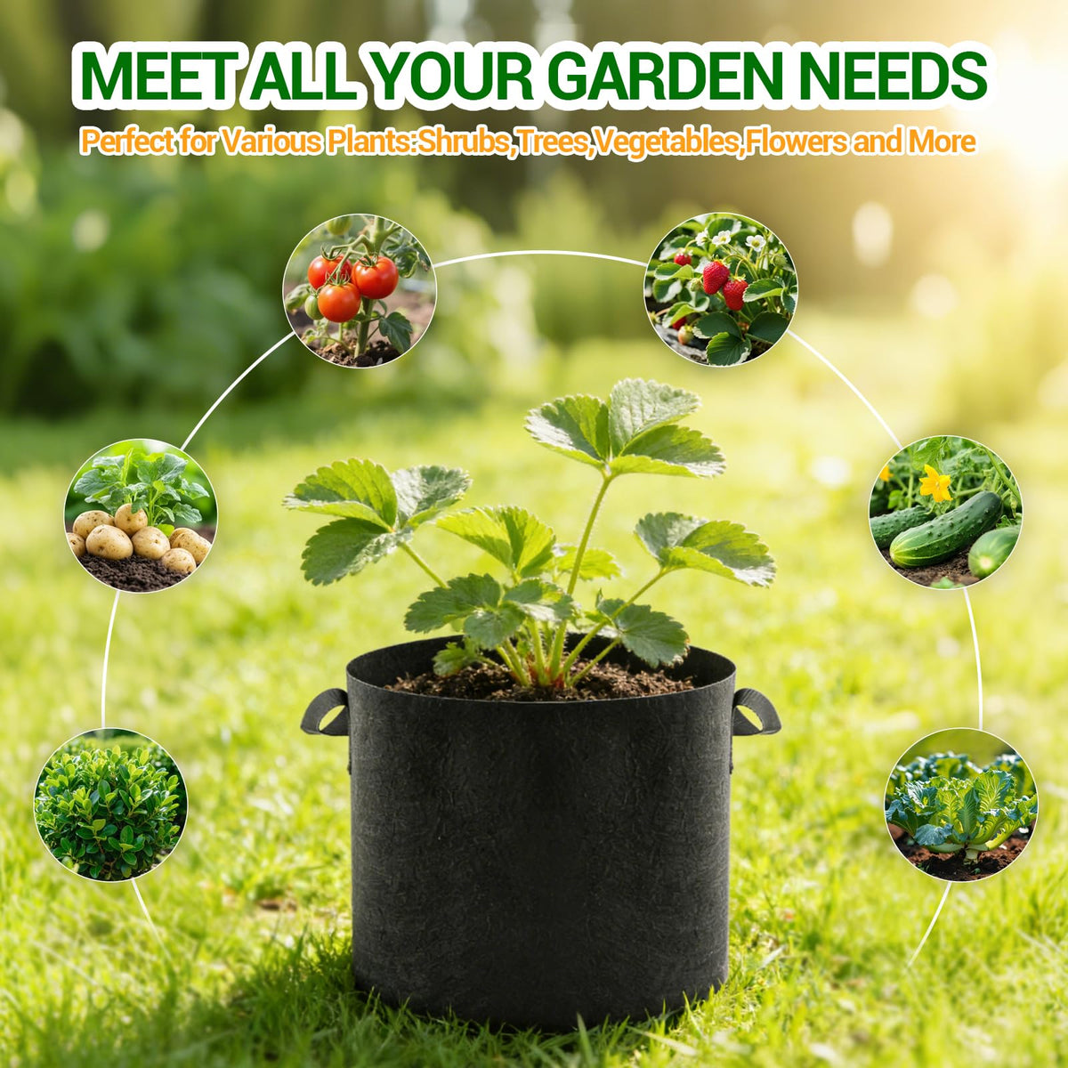 EOKOICA reusable garden bags fold flat for compact storage.