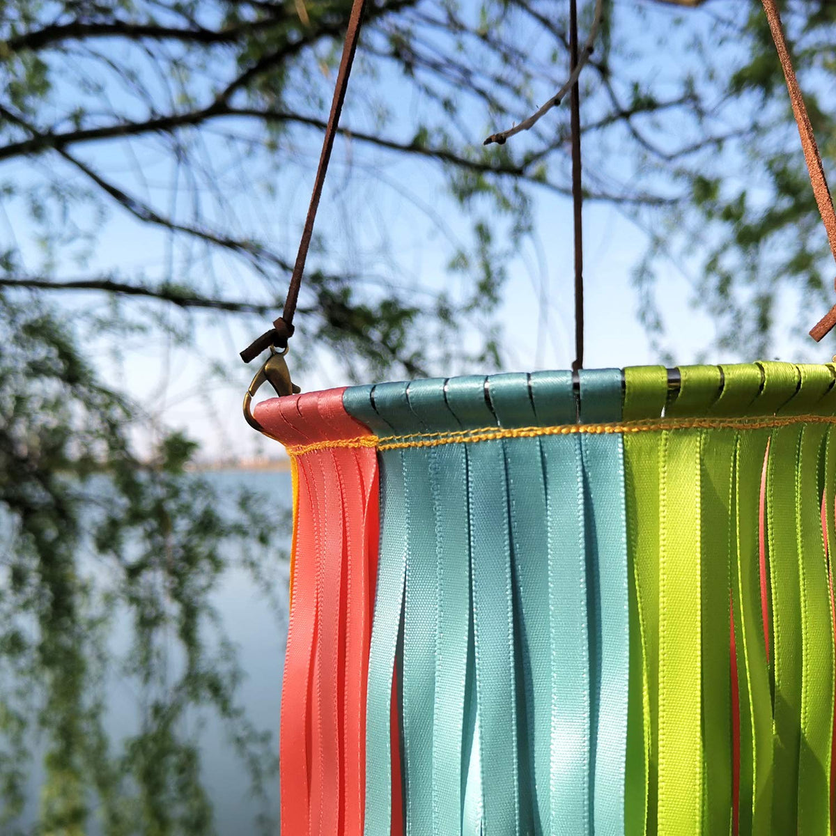 EONBES windsock light orange outdoors features lively color in breeze.