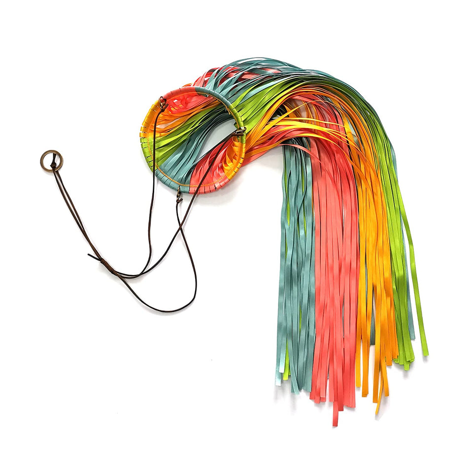 EONBES satin ribbon windsock yellow double-sided brightens outdoor spaces with fluttering color.