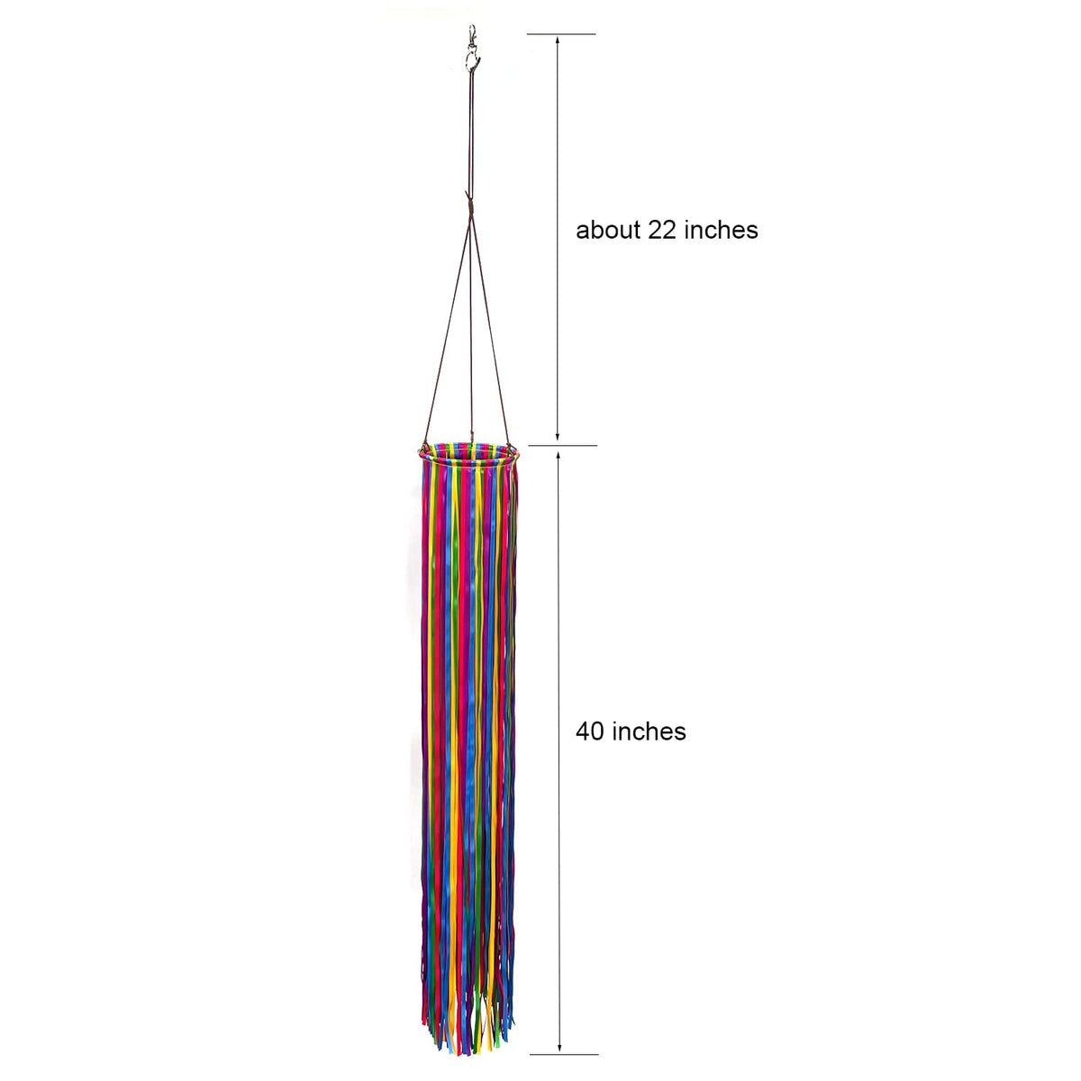 EONBES stainless steel ring windsock assembly for sturdy outdoor hangings