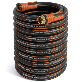 EOOIO garden hose 100 ft packaged, ready for quick setup.