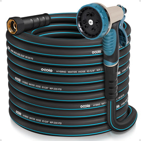 EOOIO garden hose 75ft with 5/8 inch diameter for versatile watering reach