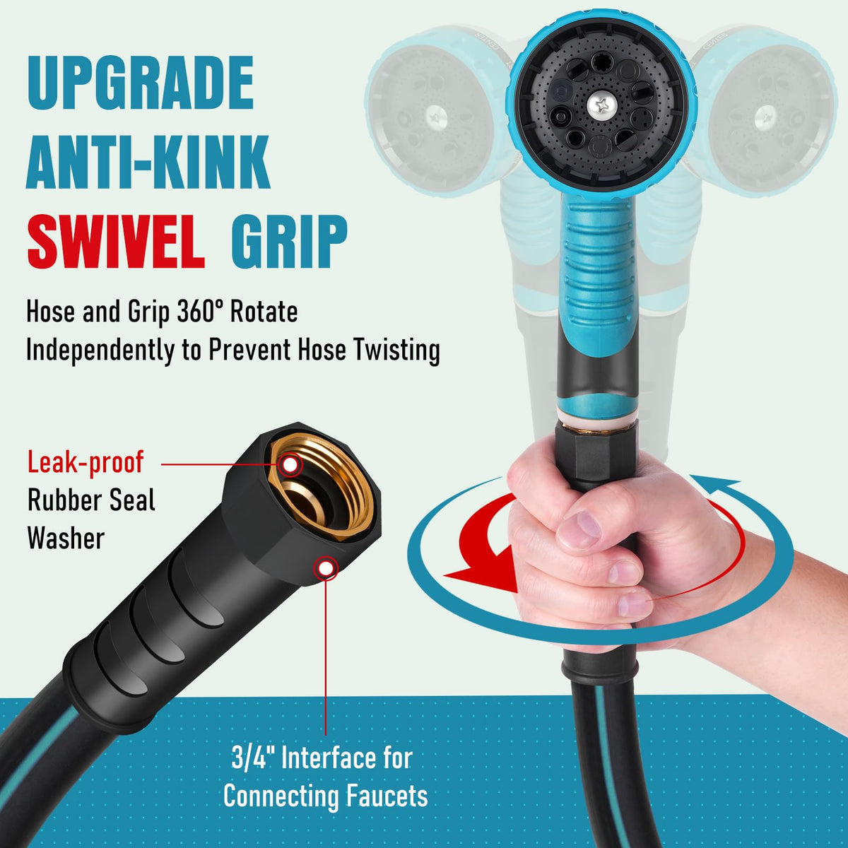 EOOIO swivel handle provides better control at any faucet