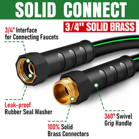 EOOIO leakproof hose with copper fittings to prevent leaks and rust