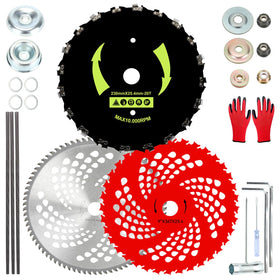 EOPOAYI 9-inch carbide tipped blade for crisp cuts on gas trimmers