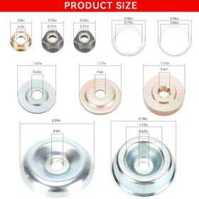EOPOAYI complete accessory set with nuts, washers, and screws for quick setup