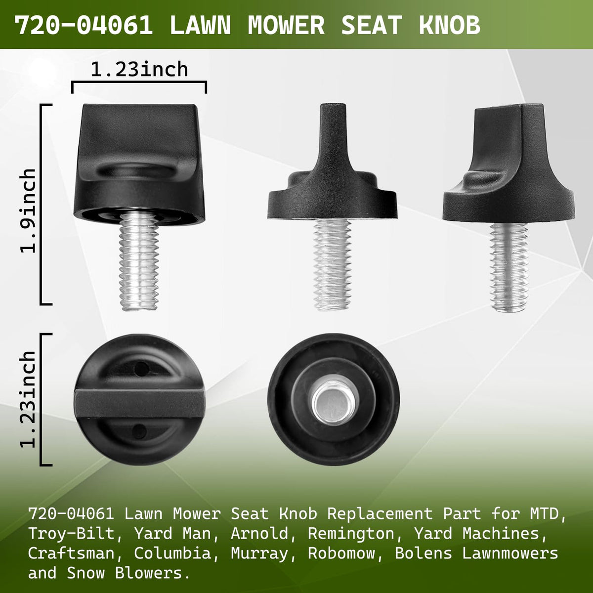 Eopzol knob with 720-04061 threads fits many models