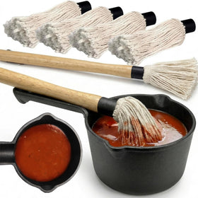 Eorbow cast iron sauce pot 13oz for precise sauce heating and easy pouring