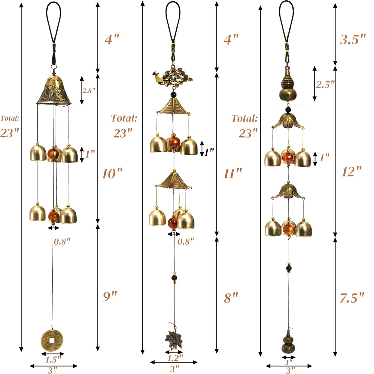 Eorbow home garden patio decoration wind bell creates tranquil sounds
