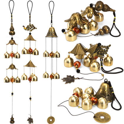 Eorbow lucky wind chimes with six bells create serene outdoor ambience