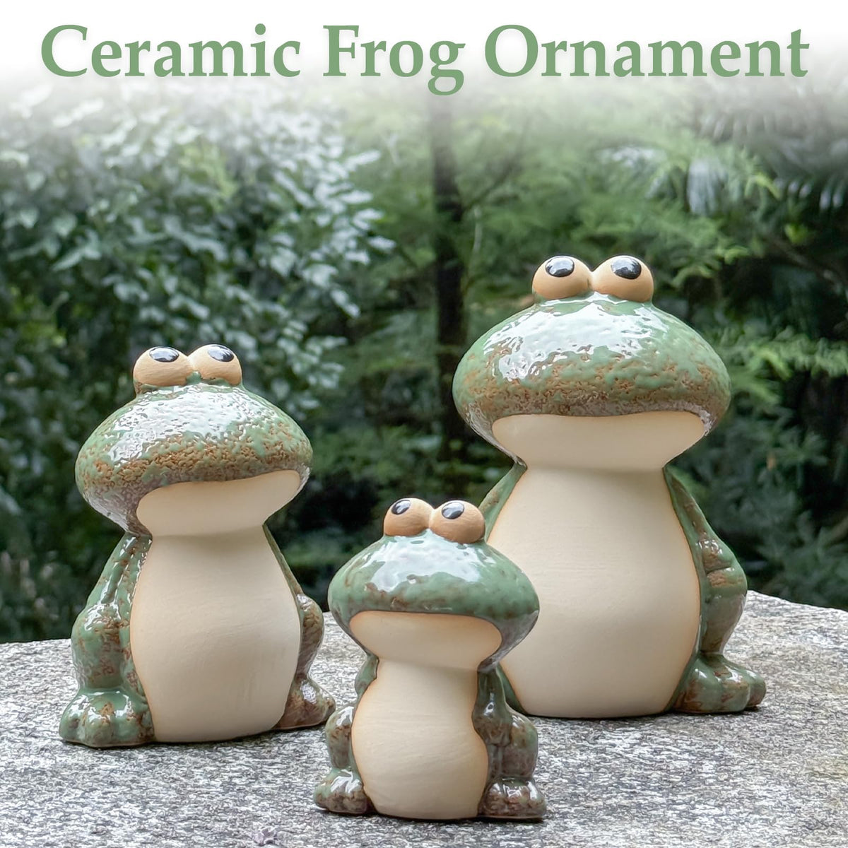EOREA Fairy garden frog figures for whimsical yard decor