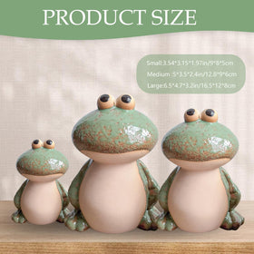 EOREA Mama frog ceramic statue adds porch and flower bed whimsy