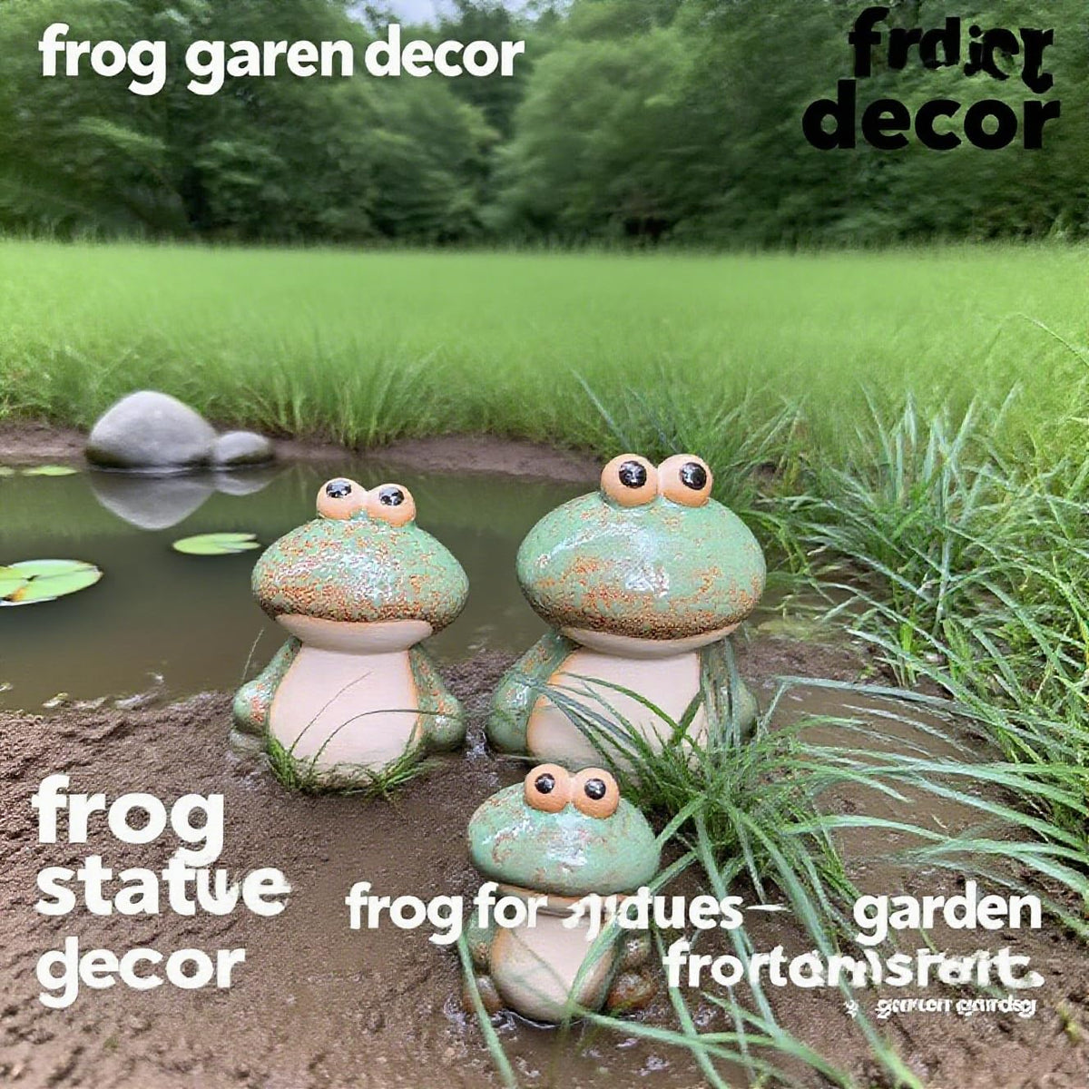 EOREA Outdoor frog garden decor withstands sun and frost year-round