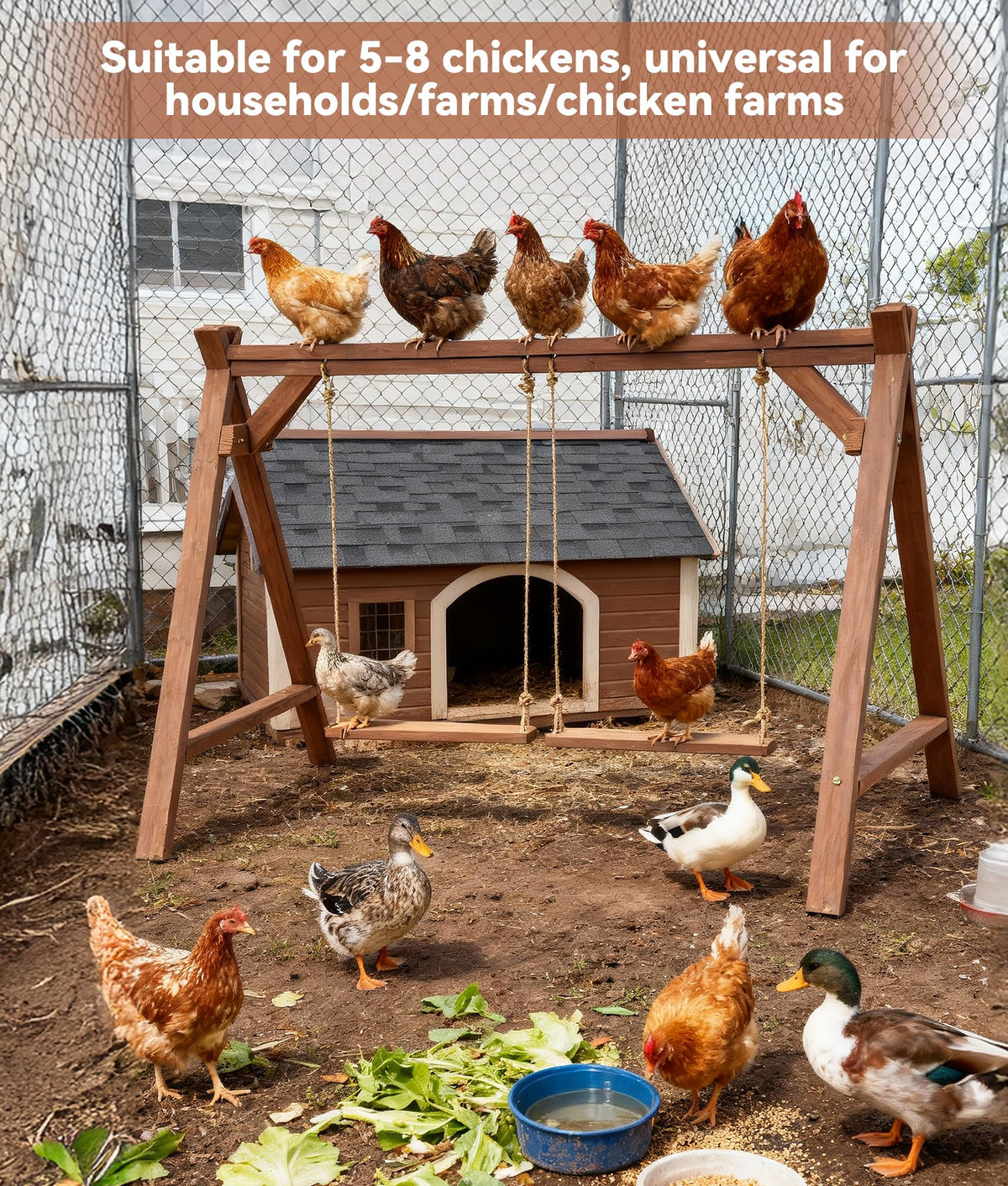 EOWOAN bars in coop provide quiet enclosure without crowding