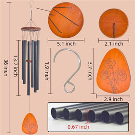 EPARTSWIDE Moms Wind Chimes close-up bronze finish adds timeless garden charm.