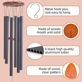 EPARTSWIDE Moms Wind Chimes at dusk, soothing notes under soft evening light.