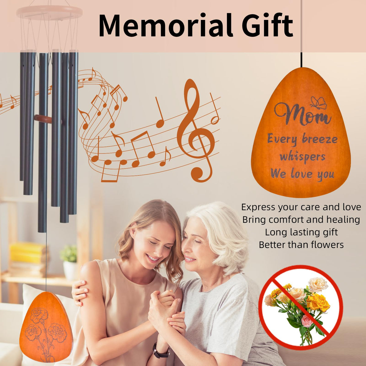 EPARTSWIDE Moms Wind Chimes gift-ready packaging perfect for holiday gifting.