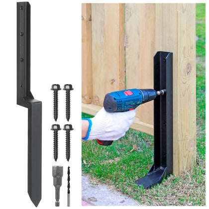 Epcee fence post repair stake in ground stabilizes wobbling posts for a sturdier fence