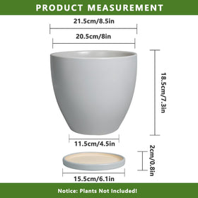EPFamily plant pot with saucer catches excess water and keeps surfaces tidy.