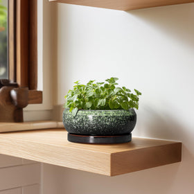 EPFamily 6-inch green glaze exterior with a polished ceramic finish